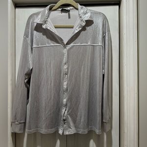 Asos Chrome Silver top size 4